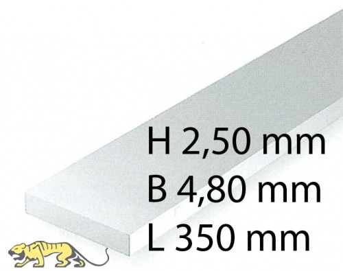 Plastik-Streifen - 2,50 x 4,80 x 350 mm (7 Stück)