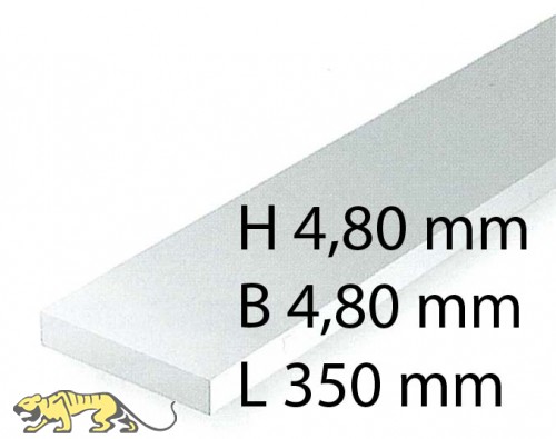 Plastik-Streifen - 4,80 x 4,80 x 350 mm (4 Stück)