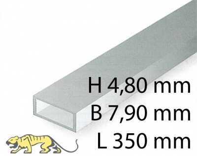 Vierkant-Rohre - 4,80 x 7,90 x 350 mm (2 Stück)