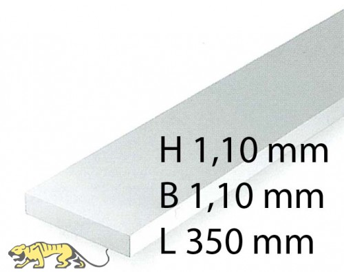H0 Scale Strips - 1,10 x 1,10 x 350 mm (10 Pcs.)