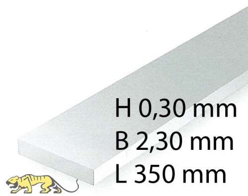 H0 Scale Strips - 0,30 x 2,30 x 350 mm (10 Pcs.)