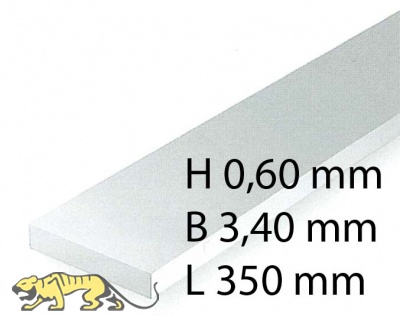 H0 Scale Strips - 0,60 x 3,40 x 350 mm (10 Pcs.)