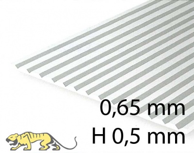 Verkleidungsplatte V-Rille 0,65 mm / H 0,5 mm