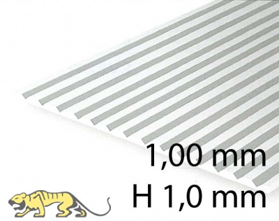 Verkleidungsplatte V-Rille 1,00 mm / H 1,0 mm