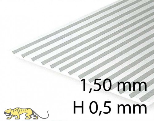 Verkleidungsplatte V-Rille 1,50 mm / H 0,5 mm