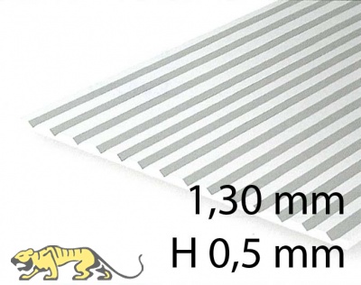 Verkleidungsplatte V-Rille 1,30 mm / H 0,5 mm