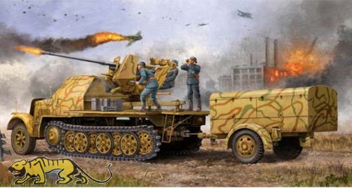 Sd.Kfz. 7/2 3,7 cm FlaK 37 auf SF mit Sd.Ah. 52 - Spät - 1:35