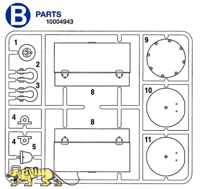 B Parts (B1-B11) for Tamiya KV-1 / KV-2 (56028, 56030) 1:16