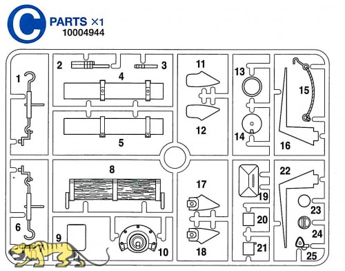 C Teile (C1-C25) für Tamiya KV-1 / KV-2 (56028, 56030) 1:16