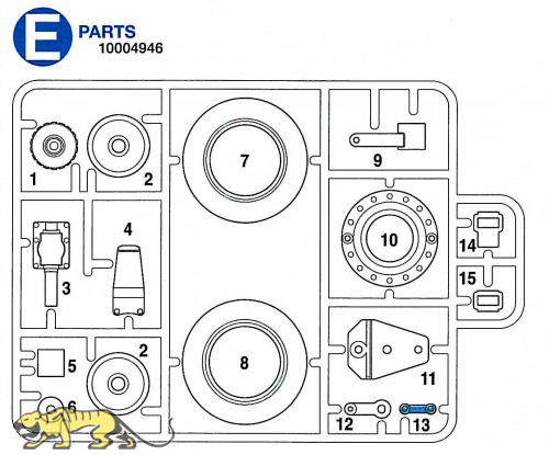 E Parts (E1-E15) for Tamiya KV-1 / KV-2 (56028, 56030) 1:16