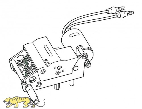 Getriebegeeinheit B (rechts) für Tamiya KV-1 / KV-2 (56028, 56030) 1:16