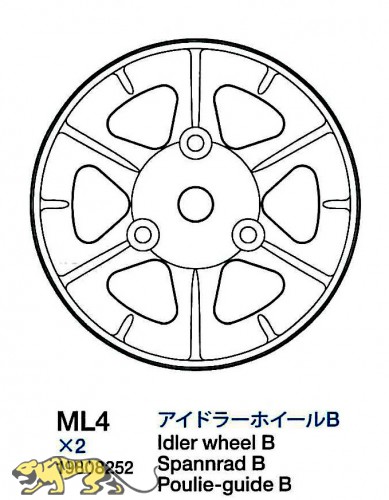 Spannrad B (ML4 x2) für Tamiya KV-1 / KV-2 (56028, 56030) 1:16