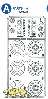 A Parts (A1-A6) for Tamiya King Tiger (56018) 1:16