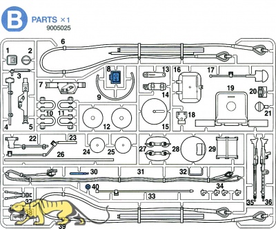 B Teile (B1-B40) für Tamiya Königstiger (56018) 1:16