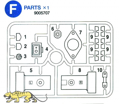 F Teile (F1-F10) für Tamiya Königstiger (56018) 1:16