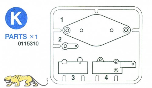 K Teile (K1-K4), Turmdrehring (ML1), Rolle (ML2 x3) für 56018, 56032