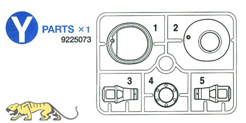 Y Teile (Y1-Y5) für Tamiya Königstiger (56018) 1:16