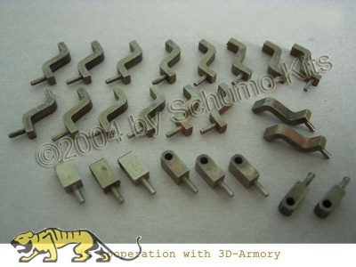 Spare Track Holders - Turret - Tiger II / King Tiger - 1/16