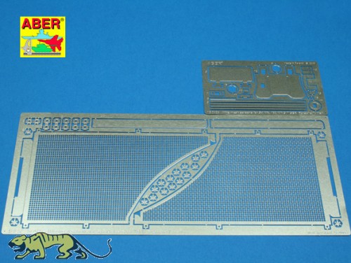 Fotogeätzte Anti-Minen Gitter für Königstiger Porscheturm 1:16