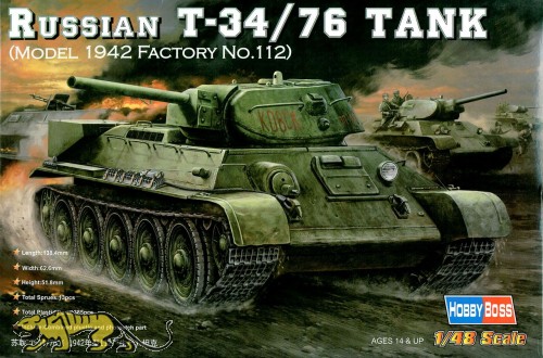 Russian T-34/76 Tank - Model 1942 Factory No. 112 - 1/48
