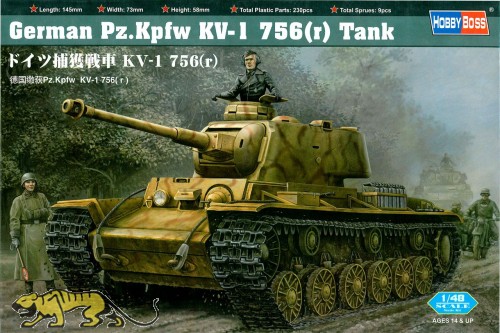 Deutscher Beutepanzer KV-1 Pz.Kpfw. 756 (r) - 1:48