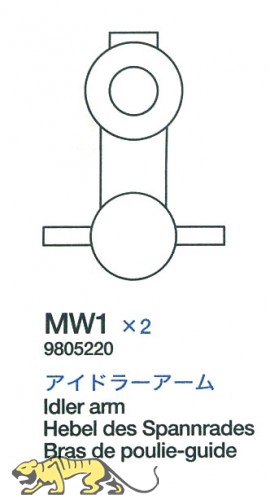 Schwingarme Spannrollen (MW1 x2) für Tamiya Königstiger (56018)
