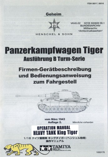 Betriebsanleitung & Bemalungsguide für Tamiya 56018