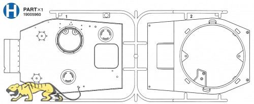 H Teile (H1 - H2) für Tamiya KV-2 (56030) 1:16