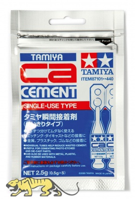 Tamiya Sekundenkleber für einmaligen Gebrauch - 5 x 0,5 Gramm