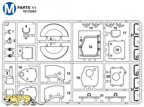 M Teile (M1 - M24) für Tamiya KV-2 (56030) 1:16