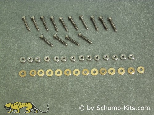 Screw set for photo etched grills