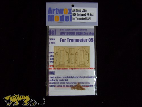 Wooden Deck for 1/350 DKM Zerstorer Z-25 - Trumpeter 05321