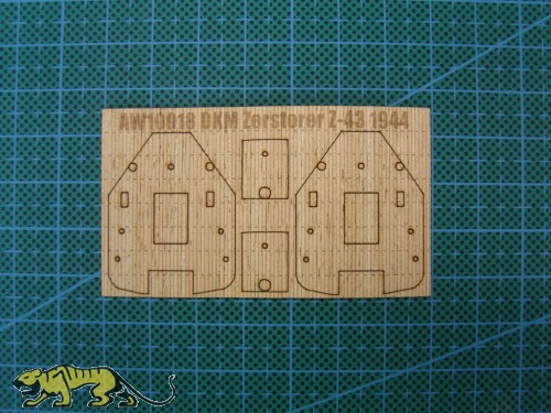 Wooden Deck for 1/350 DKM Zerstorer Z-43 1944 - Trumpeter 05323 - 1/350