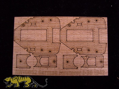 Holzdeck für 1:350 DKM Zerstörer Z-30 1942 - Trumpeter 05322 - 1:350