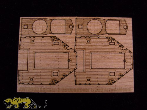 Holzdeck für 1:350 DKM Zerstörer Z-38 - Dragon 1049 - 1:350