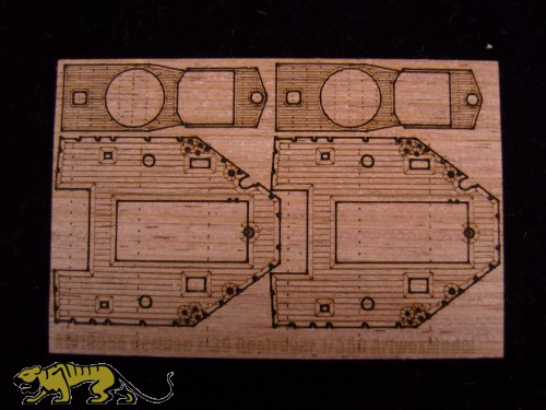 Holzdeck für 1:350 DKM Zerstörer Z-39 - Dragon 1037 - 1:350