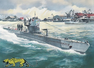 Deutsches U-Boot Typ IIB - 1943 - 1:144