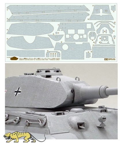 Zimmerit Coating Sheet for Tamiya King Tiger with Porsche Turret (35169)