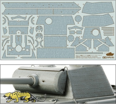 Zimmerit Coating Sheet for Tamiya Panther G early Production (35170) - 1/35