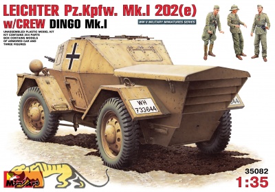 Deutscher leichter Pz.Kpfw. Mk. I 202(e) / Dingo Mk. I mit Besatzung - 1:35
