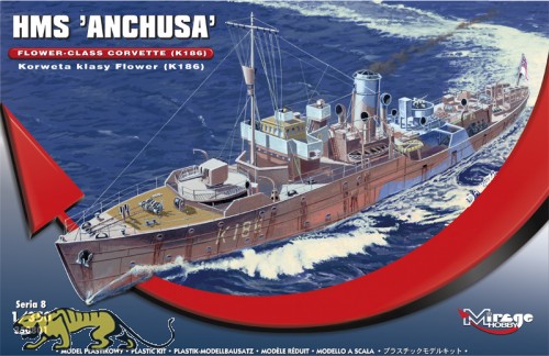 Flower Class Corvette K186 - HMS Anchusa - 1:350