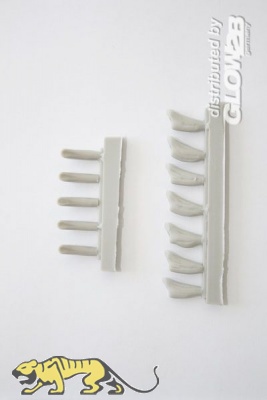 Secondary Armament Blast Bags (12) for 1/200 DKM Bismarck - Trumpeter - 1/200
