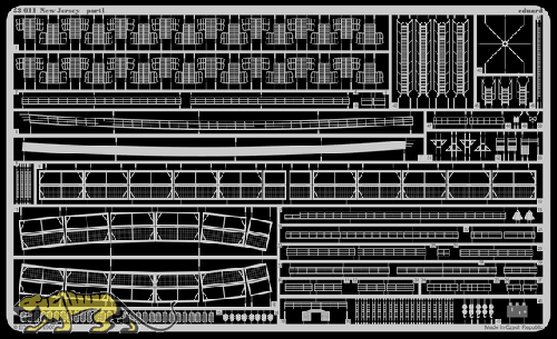 Fotoätzteile für 1:350 USS New Jersey BB-62 - Tamiya 78017 / 78028 - 1:350