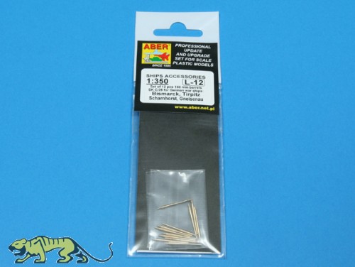 15cm Barrels for German Battleships Bismarck and Scharnhorst Class 12p - 1/350