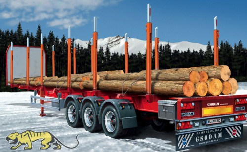 3-Axle Timber Trailer - 1/24