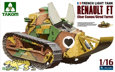 French Light Tank Renault FT char canon / Girod turret - 1/16