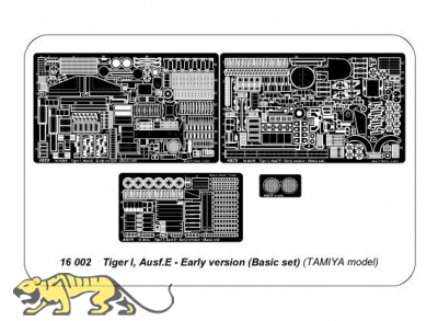 Tiger I Ausf.E - Early version - Basic set - Photo-etched parts - 1/16