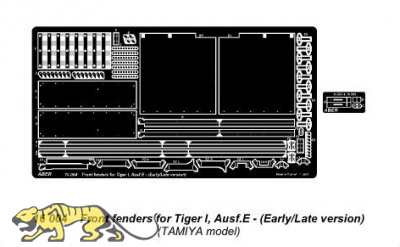 Front Fenders for Tiger I Ausf. E - Early / Late version - Photo-etched - 1/16