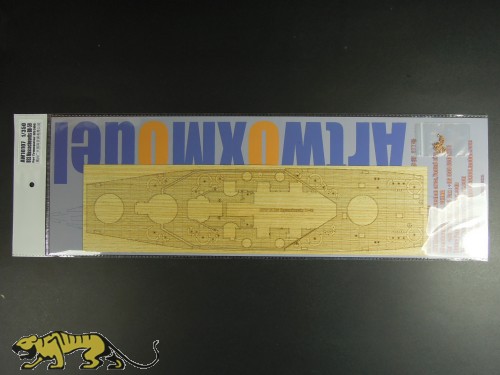 Holzdeck für 1:350 USS Massachusetts BB-59 - Trumpeter 05306 - 1:350