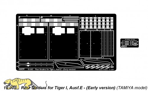 Rear fenders for Tiger I, Ausf.E - Early version